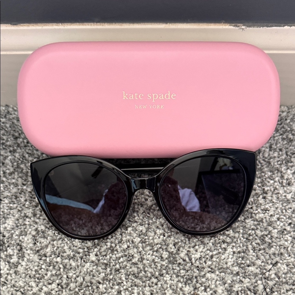 Kate Spade Black Sunglasses with Pink Case
